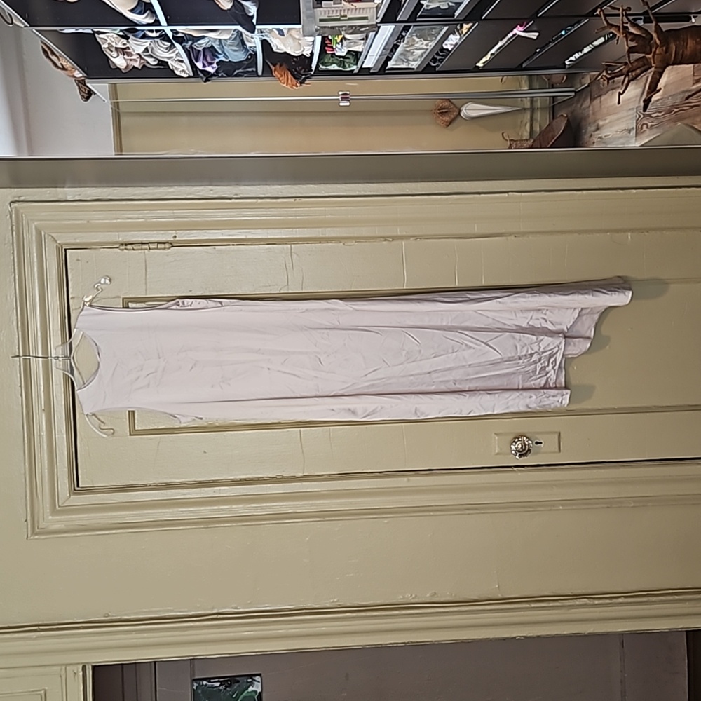 Asymmetrical light champagne dress